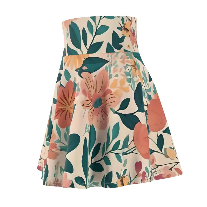 Vintage Flowers Skater Skirt - Retro Twirl Style - DipaliZ