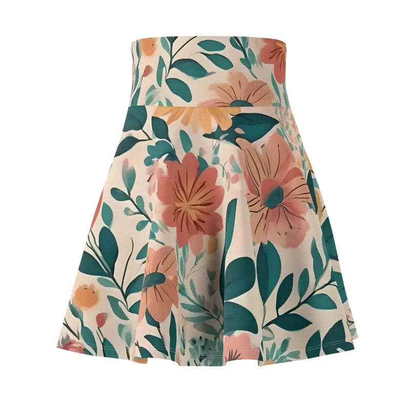 Vintage Flowers Skater Skirt - Retro Twirl Style - DipaliZ