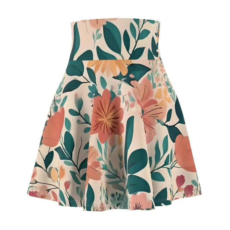 Vintage Flowers Skater Skirt - Retro Twirl Style - DipaliZ