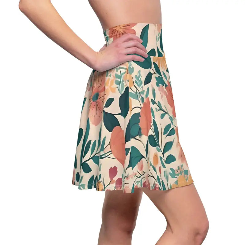 Vintage Flowers Skater Skirt - Retro Twirl Style - DipaliZ