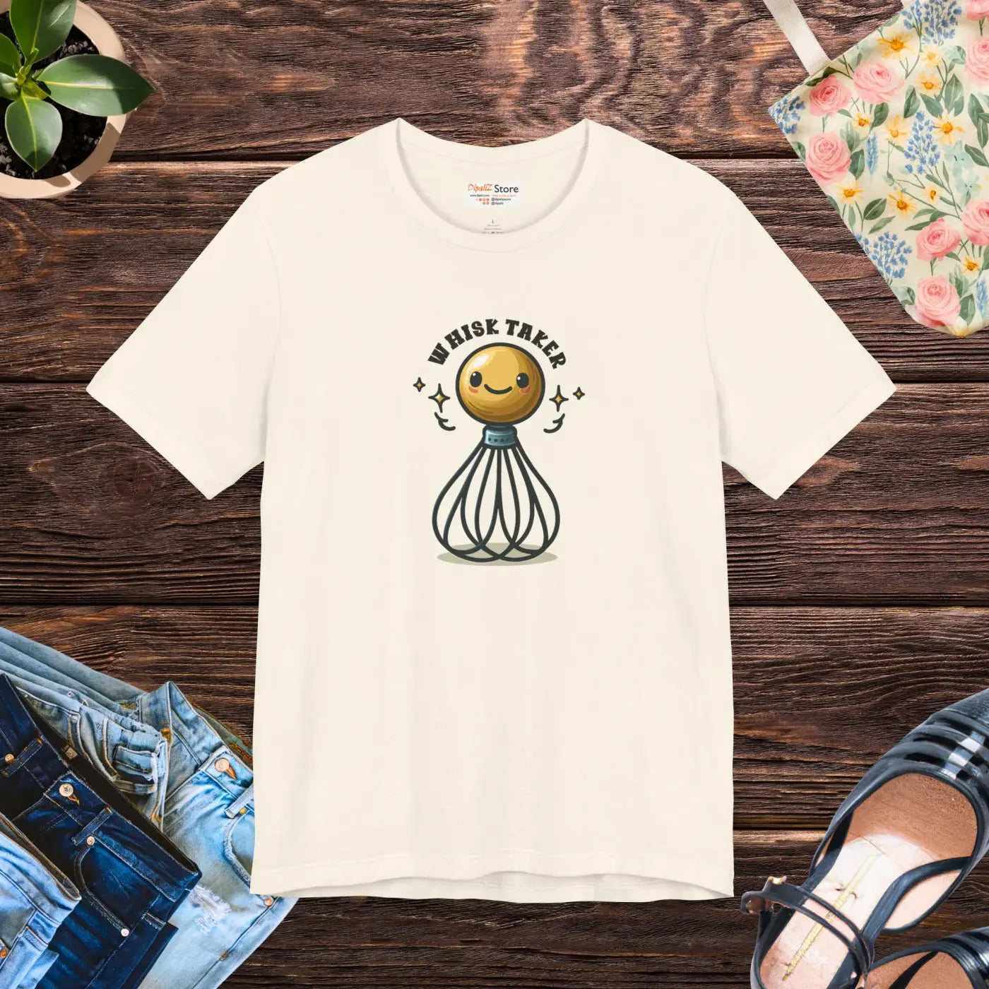 Fun Cooking Flair Sleeve Tee - Food Lovers Style - DipaliZ