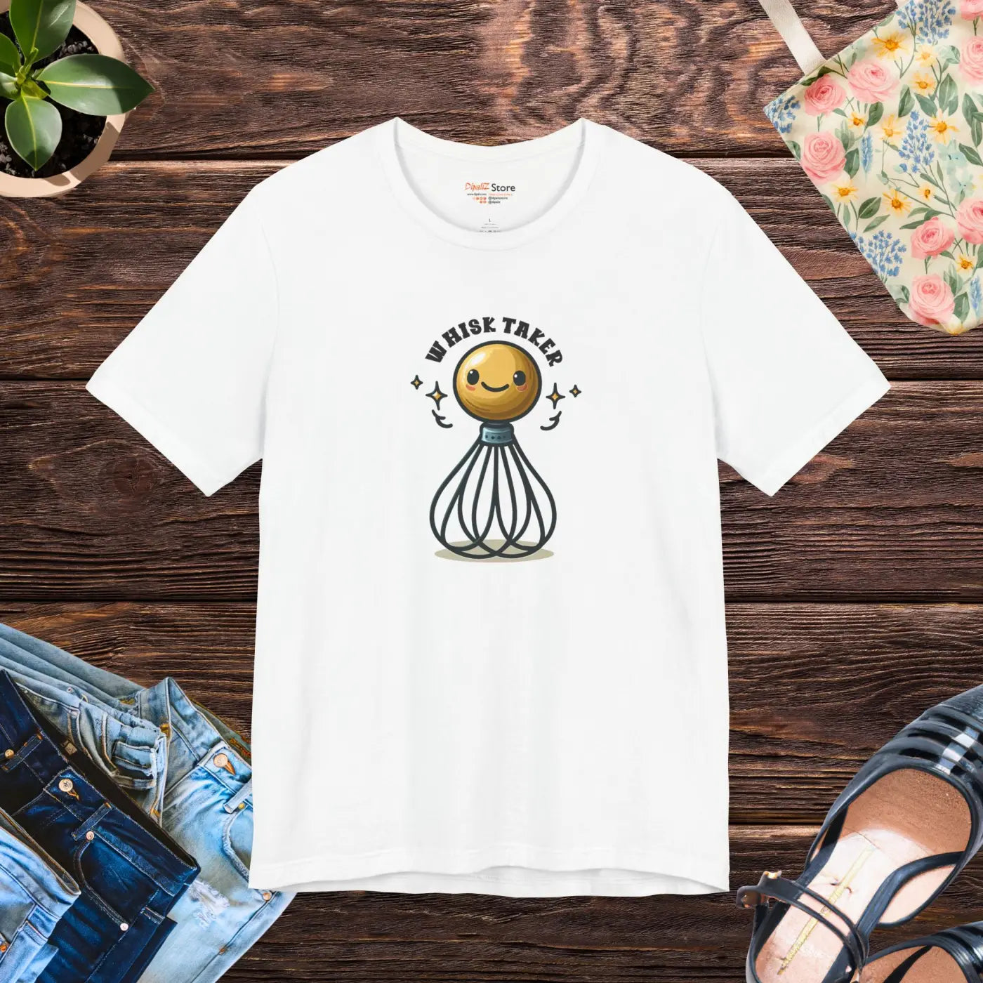 Fun Cooking Flair Sleeve Tee - Food Lovers Style - DipaliZ