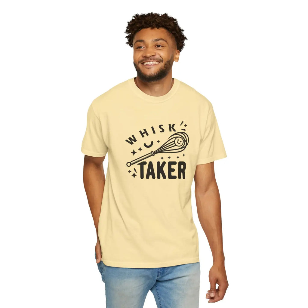 Whisk Taker Unisex Garment-Dyed Tee - Street Art Design - DipaliZ