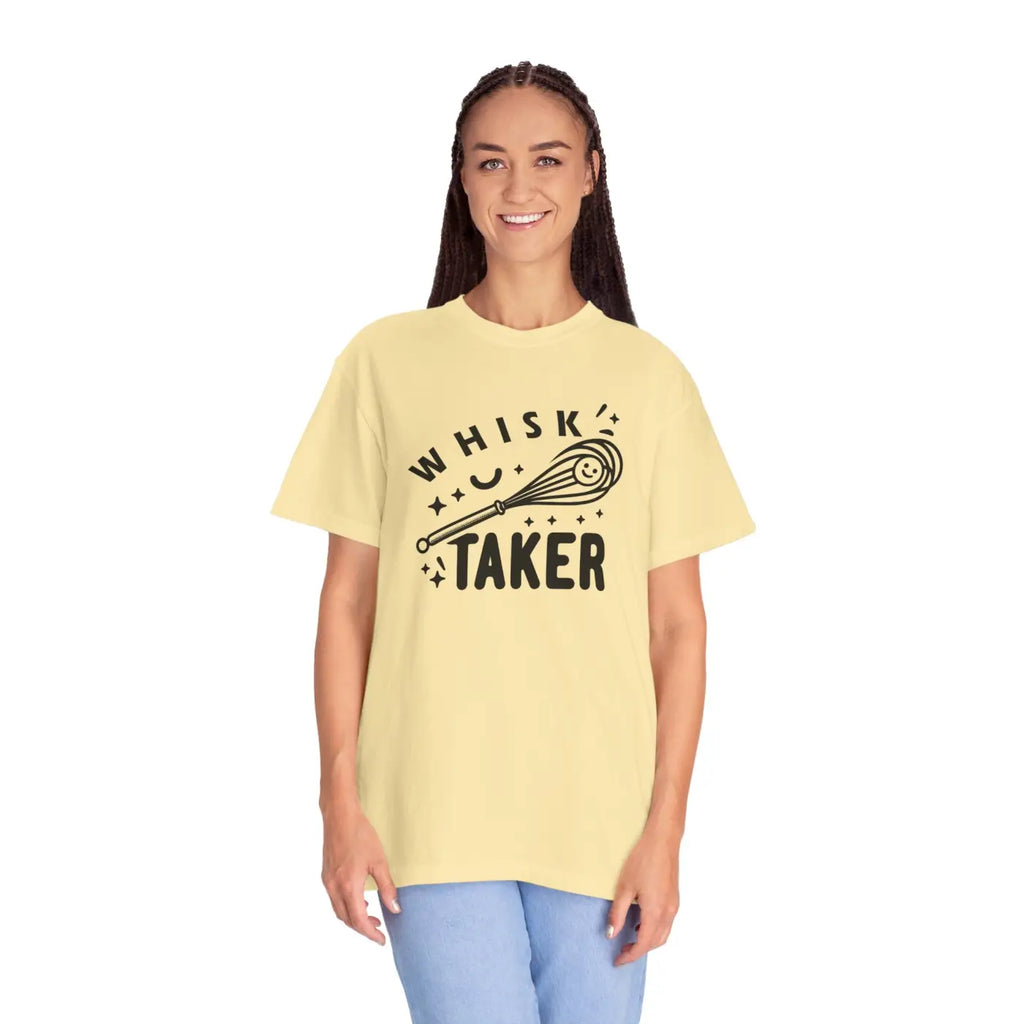 Whisk Taker Unisex Garment-Dyed Tee - Street Art Design - DipaliZ
