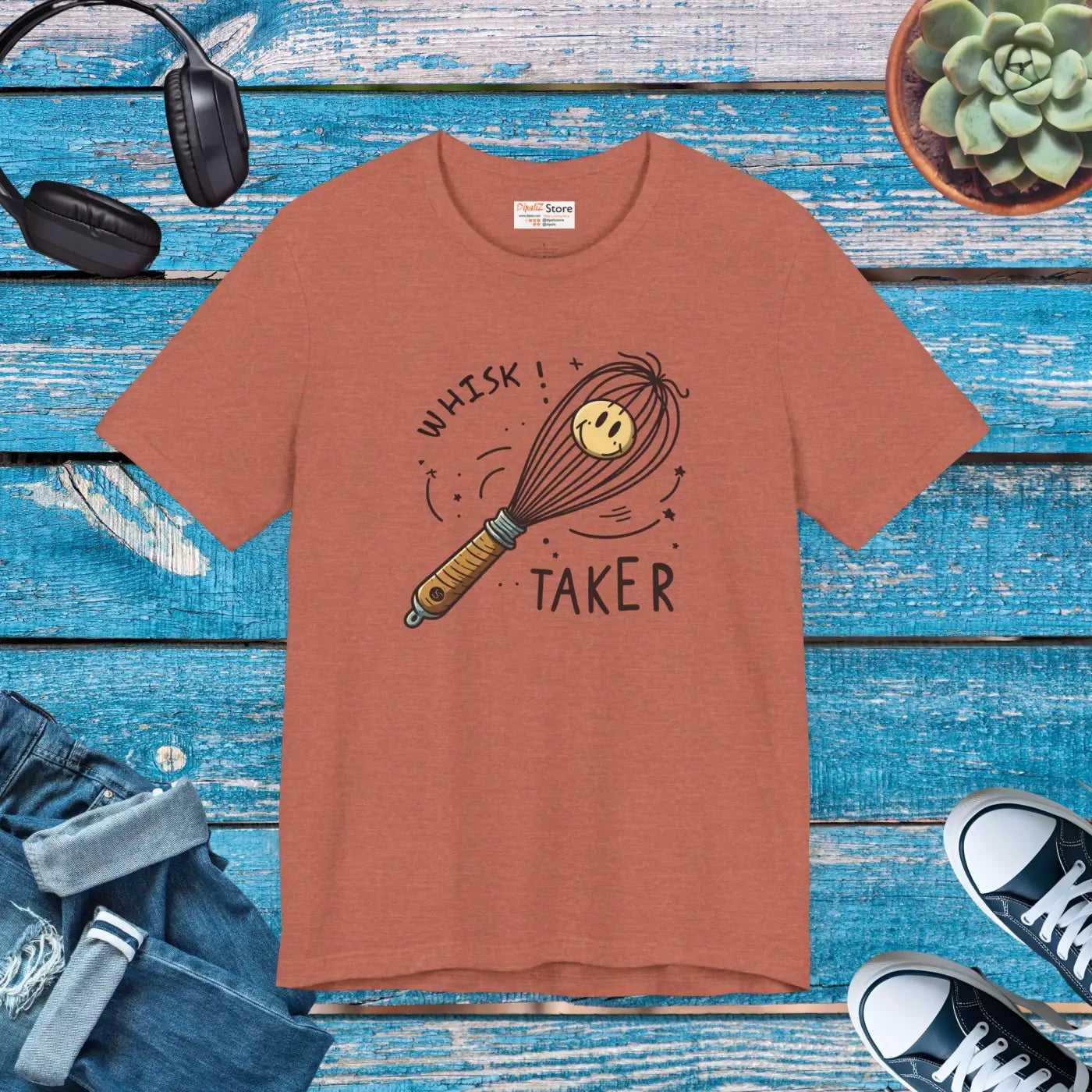 Whisk Design Unisex Jersey Tee - Culinary Flair - DipaliZ