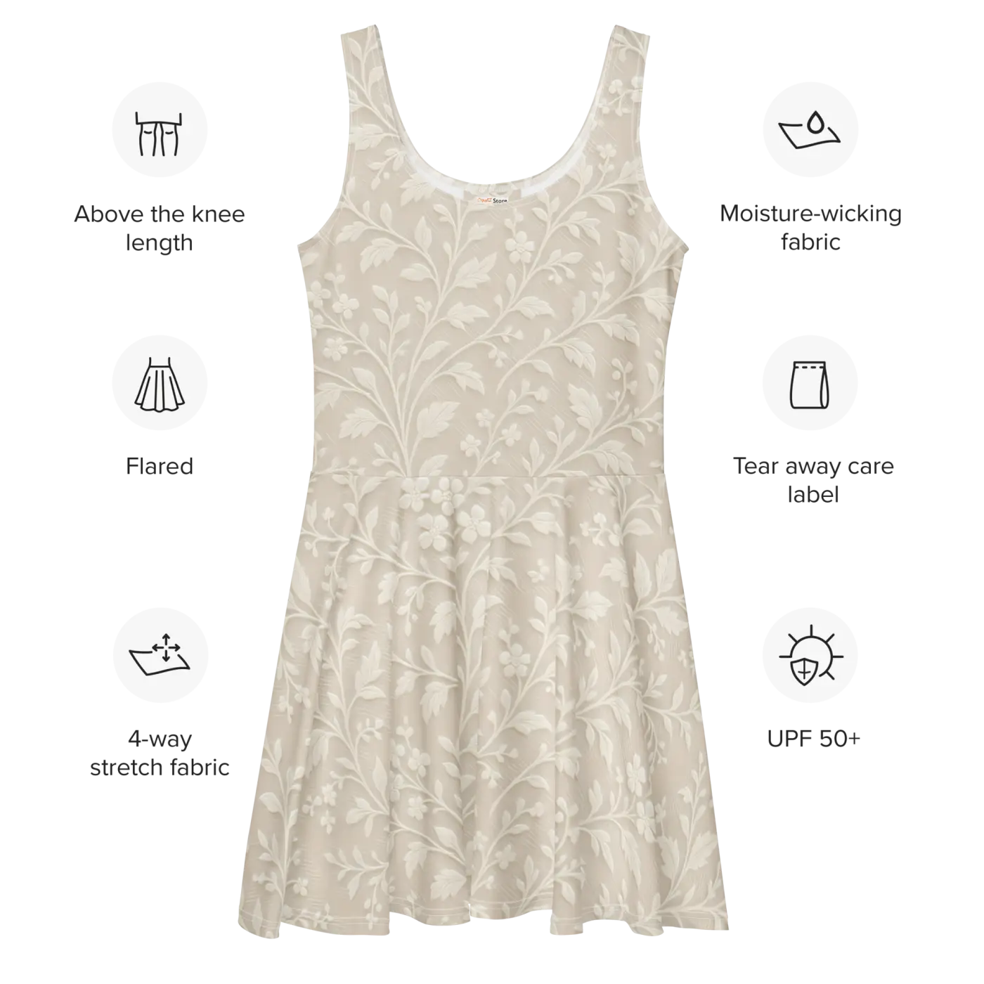 Premium Quality Skater Dress - Flared Skirt Silhouette - DipaliZ