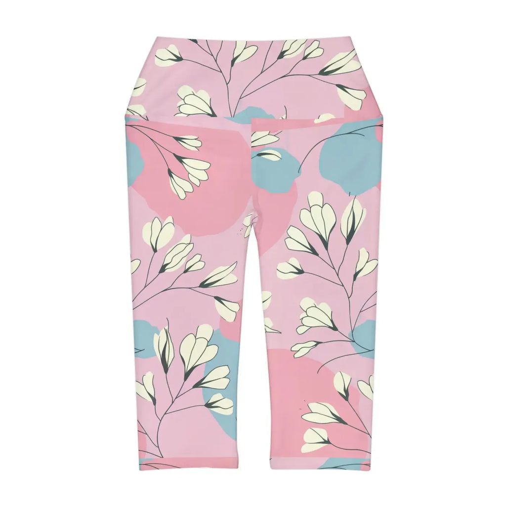 Chic Pink Yoga Capri Leggings - Activewear Fashion - DipaliZ