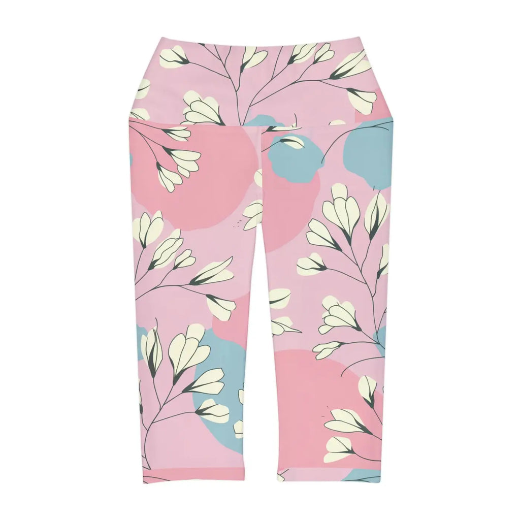 Chic Pink Yoga Capri Leggings - Activewear Fashion - DipaliZ
