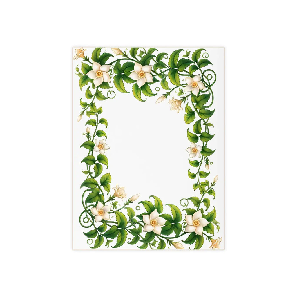 Serene White Flower Ceramic Photo Tiles - Wall Decor - DipaliZ