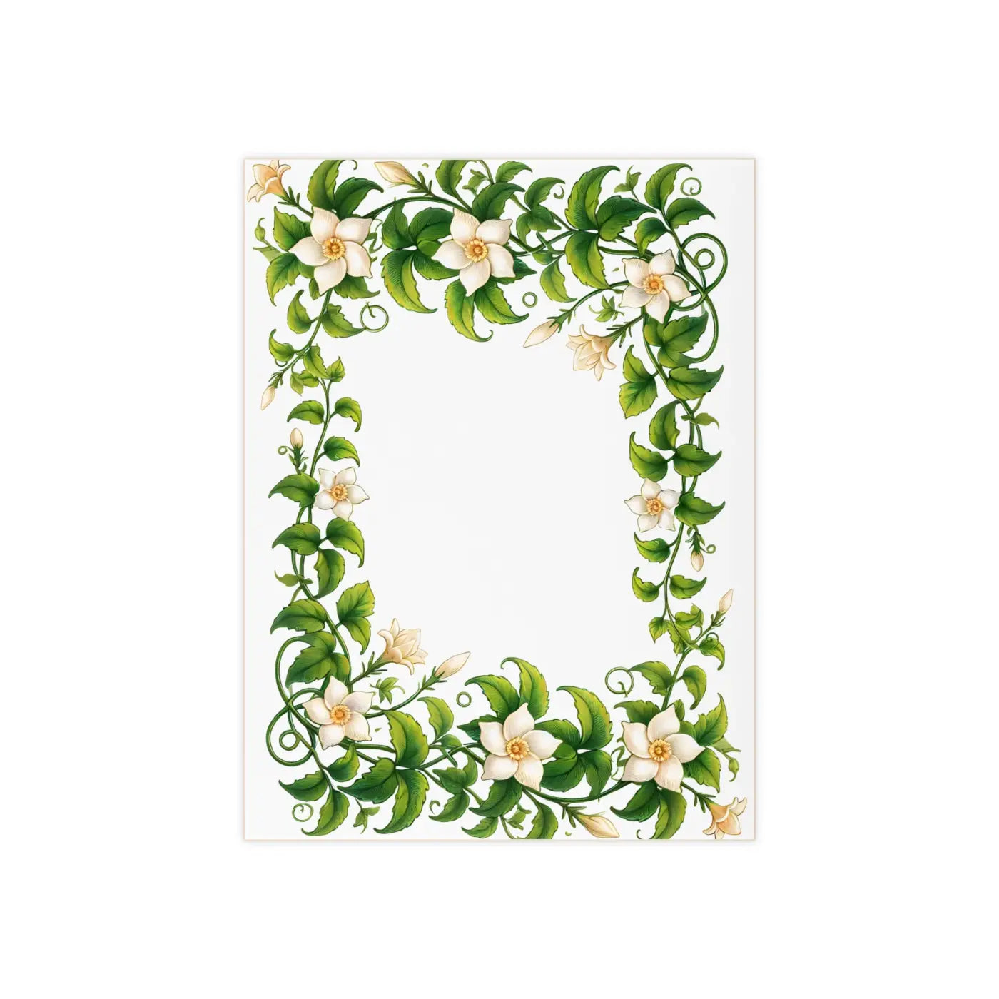 Serene White Flower Ceramic Photo Tiles - Wall Decor - DipaliZ
