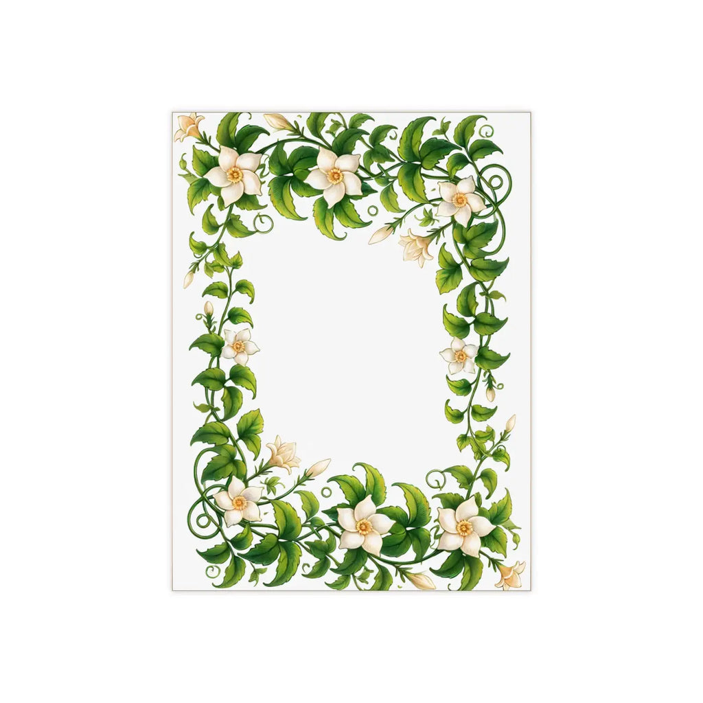 Serene White Flower Ceramic Photo Tiles - Wall Decor - DipaliZ
