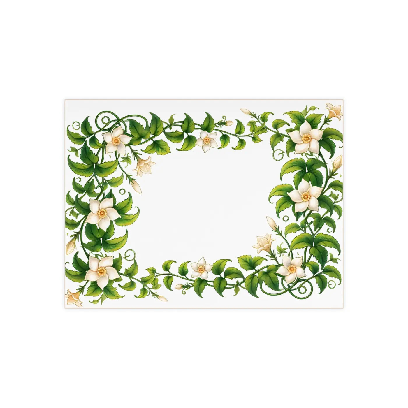 Serene White Flower Ceramic Photo Tiles - Wall Decor - DipaliZ