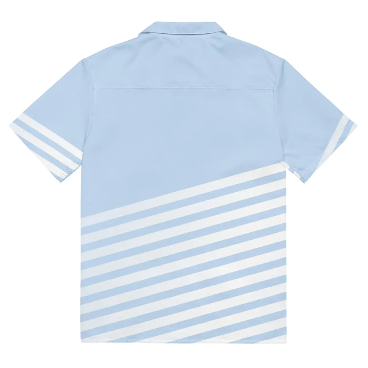 Unisex Button Shirt - Alligator Emblem Stripe Design - DipaliZ