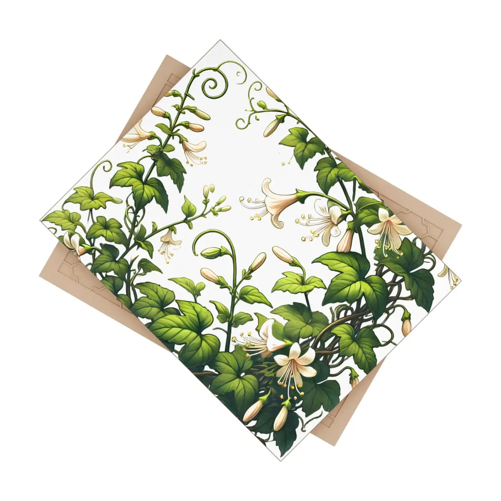 Ceramic Photo Tile - Modern White Trumpet Flowers - DipaliZ