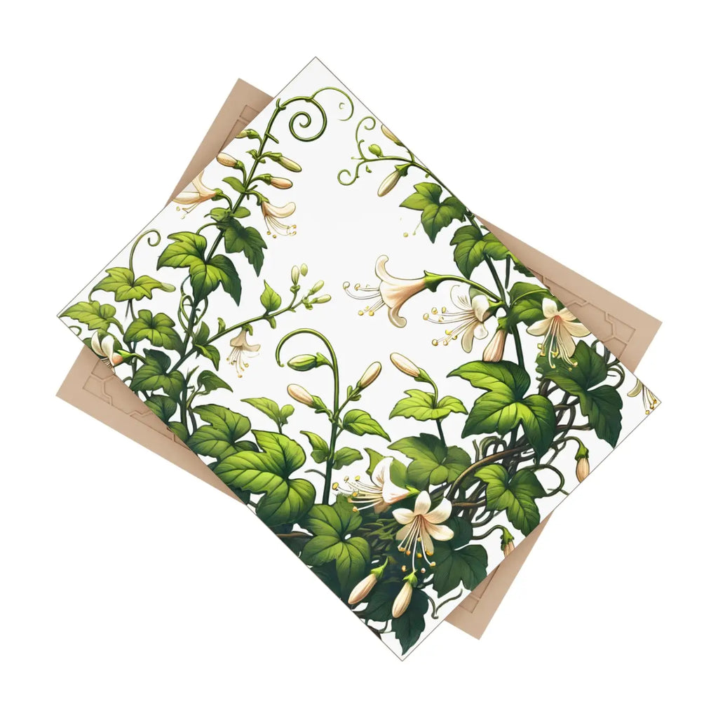 Ceramic Photo Tile - Modern White Trumpet Flowers - DipaliZ