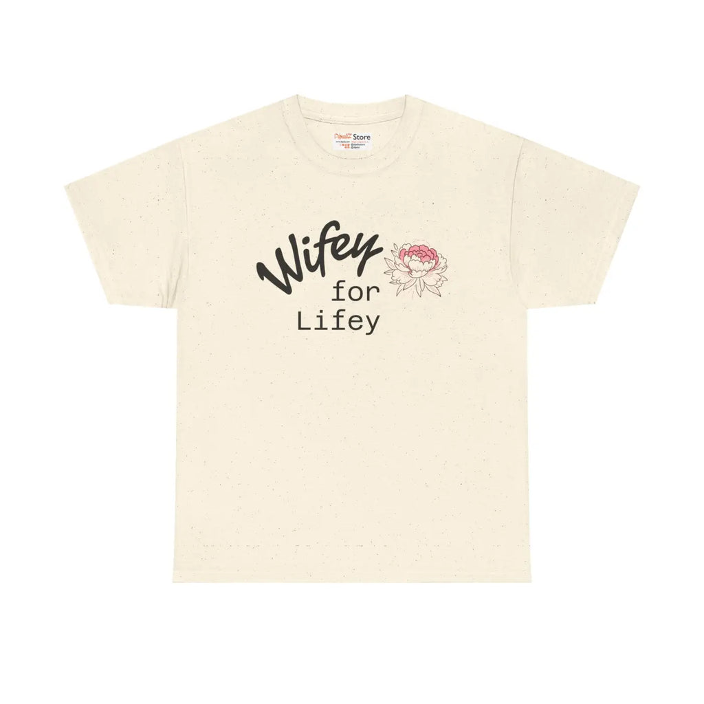 Lifey Floral Tee - Unisex Cotton Shirt for Couples - DipaliZ