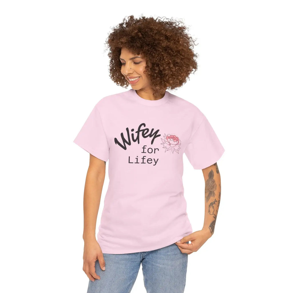 Lifey Floral Tee - Unisex Cotton Shirt for Couples - DipaliZ