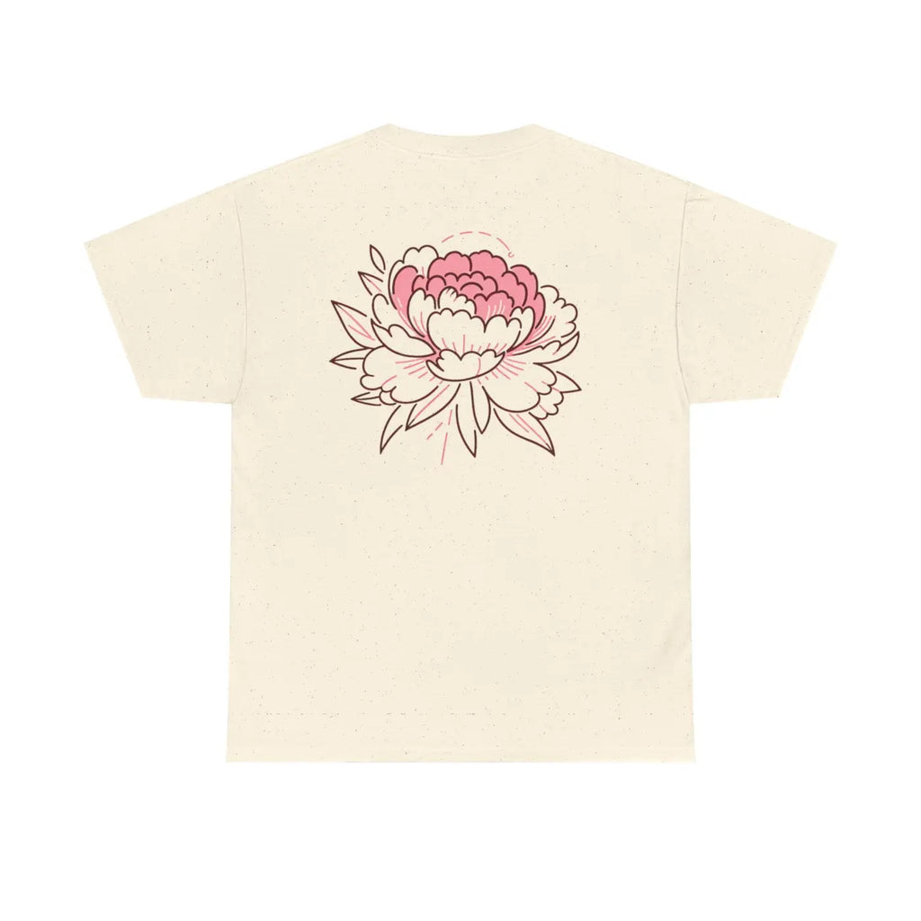 Lifey Floral Tee - Unisex Cotton Shirt for Couples - DipaliZ