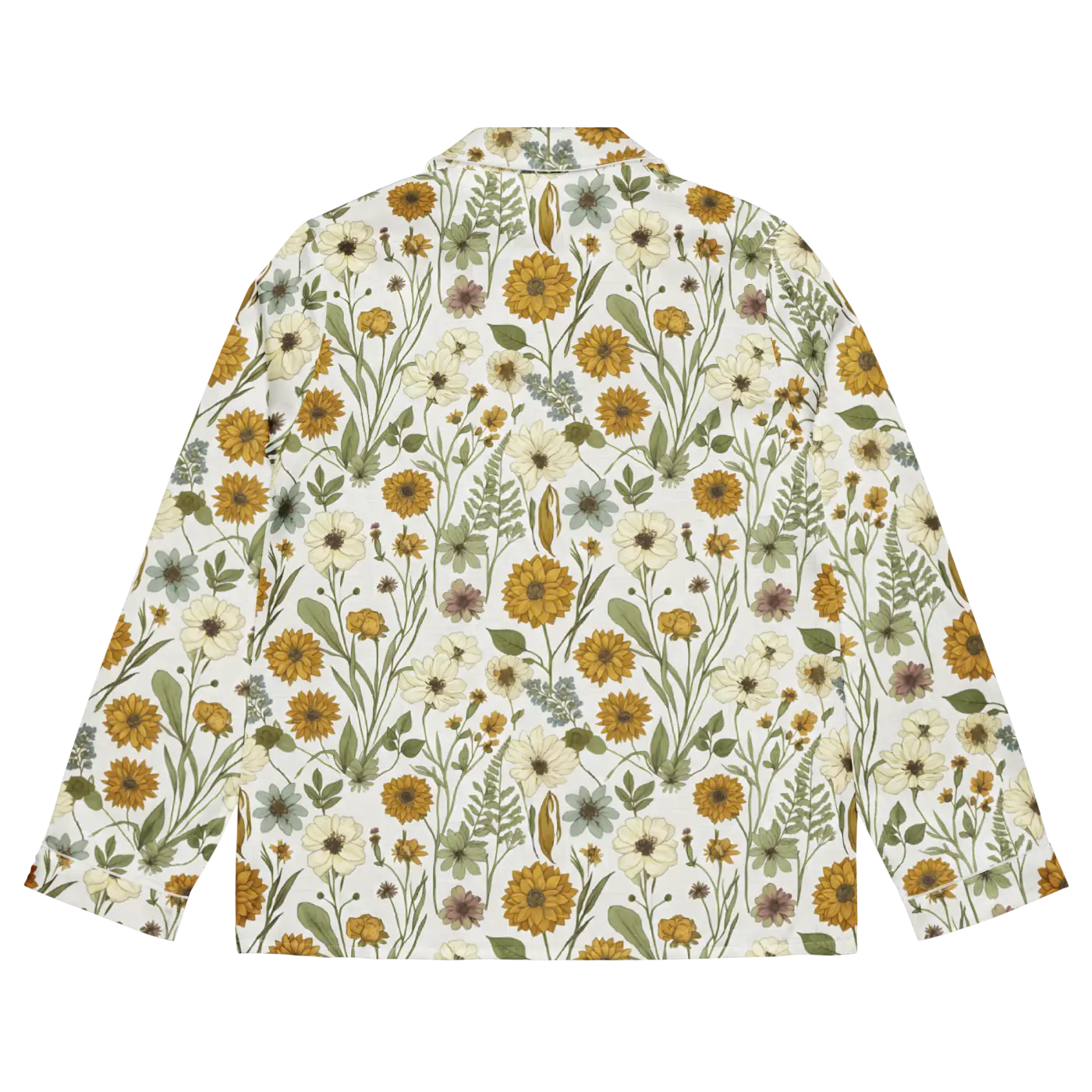 Silky Soft Pajama Top - Pastel Wild Flowers Sleepwear - DipaliZ