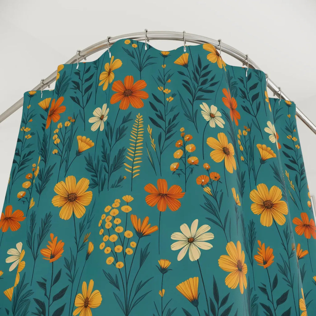 Wild Flowers Floral Shower Curtain - Nature Inspired - DipaliZ