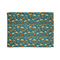 Wild Flowers Soft Polyester Blanket - Teal One-Sided Print - DipaliZ