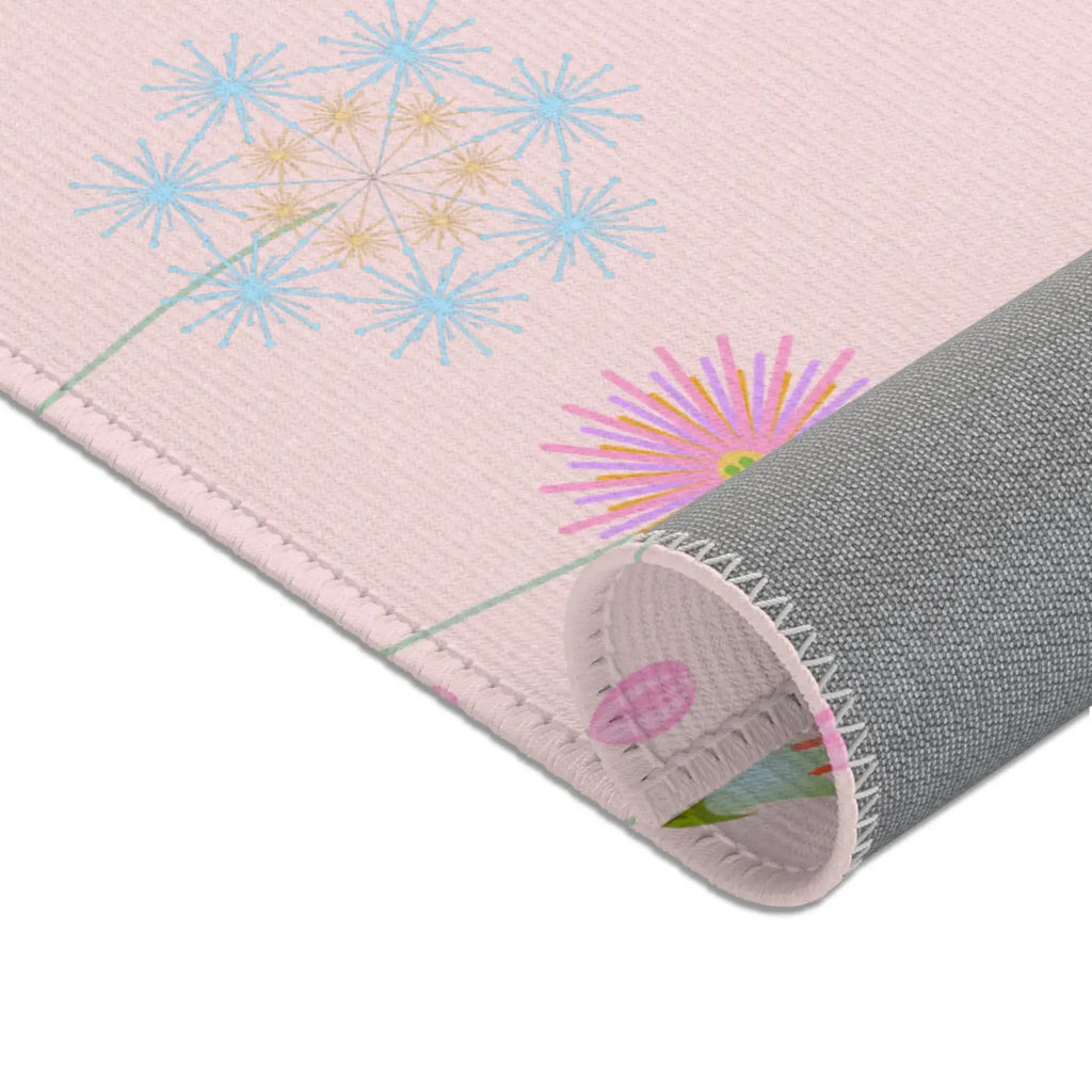 Pink Area Rugs - Floral Design for Home Decor - DipaliZ