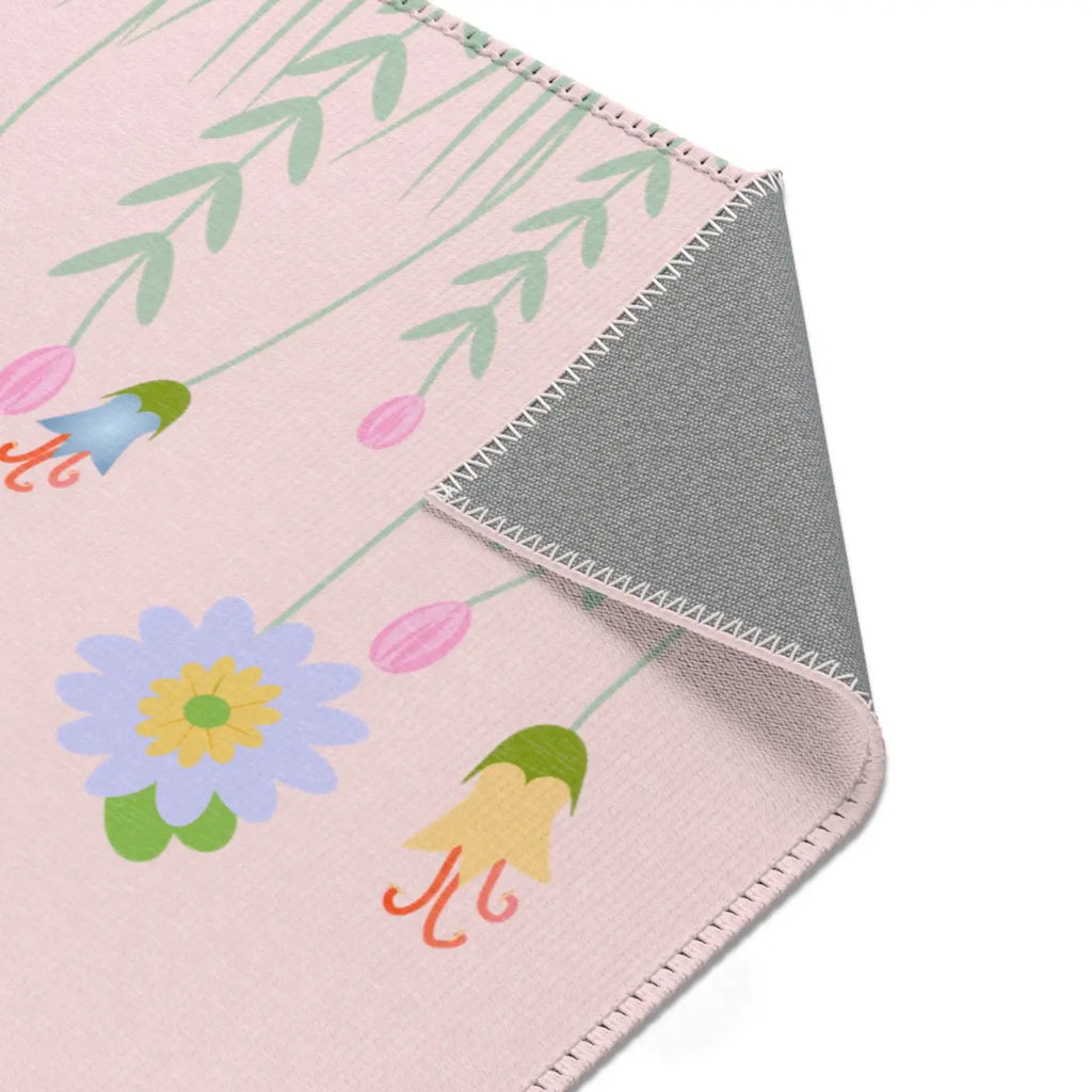 Pink Area Rugs - Floral Design for Home Decor - DipaliZ