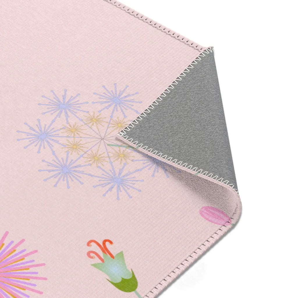 Pink Area Rugs - Floral Design for Home Decor - DipaliZ