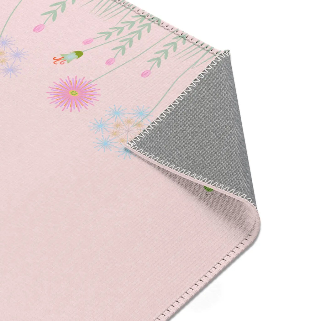 Pink Area Rugs - Floral Design for Home Decor - DipaliZ