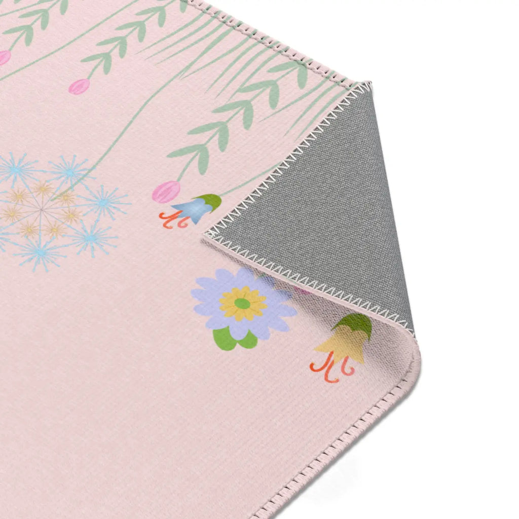Pink Area Rugs - Floral Design for Home Decor - DipaliZ