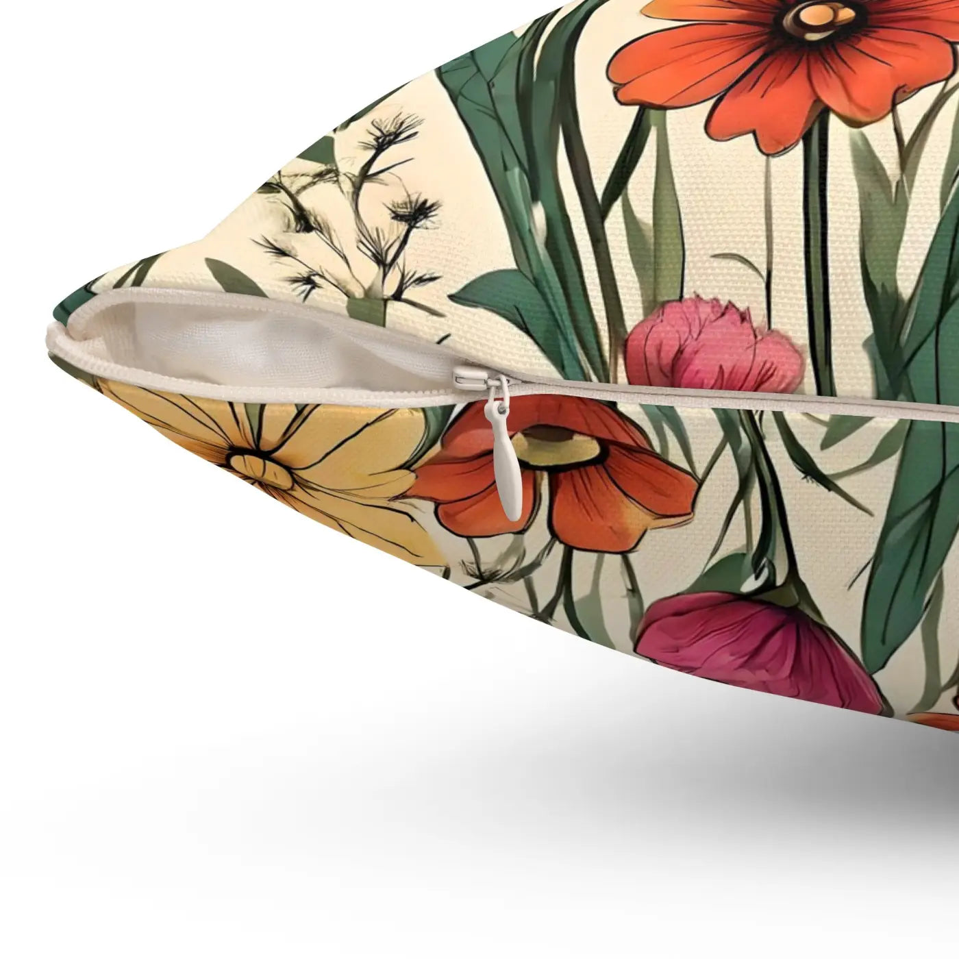 Wildflower Spun Polyester Square Pillow - Cozy Home Decor - DipaliZ