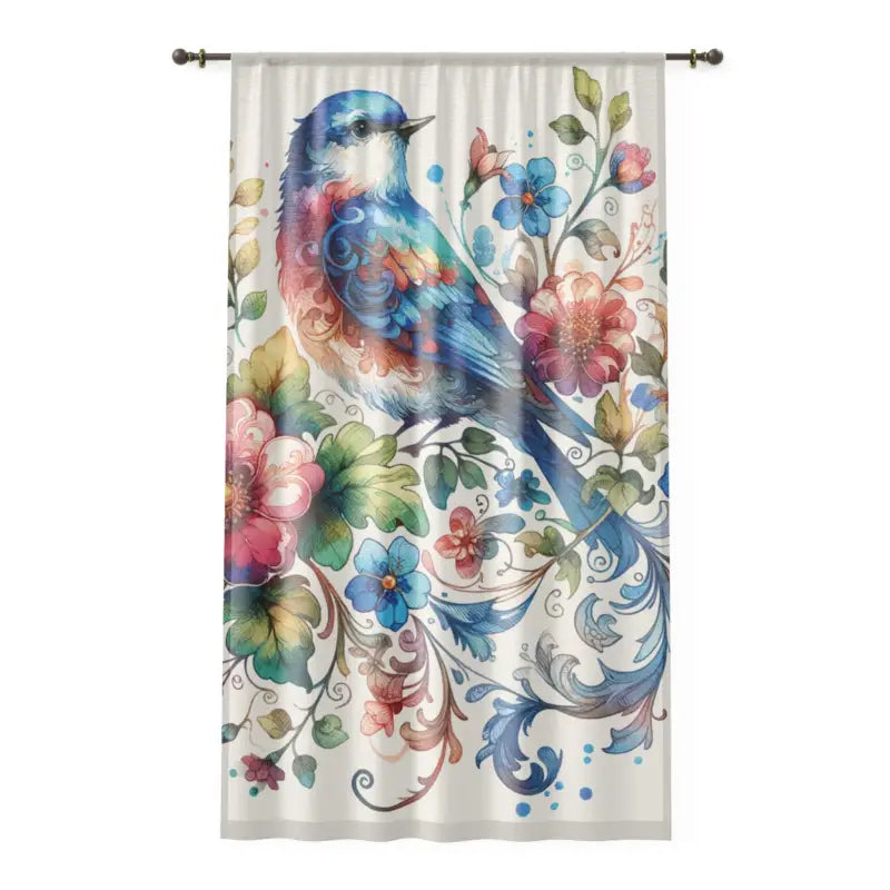 Colorful Bird Window Curtain - Lively Home Decor - DipaliZ