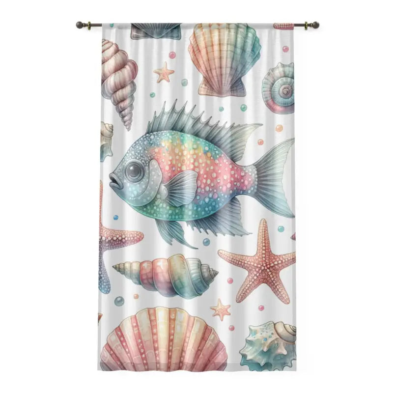 Marine Life Window Curtain - Ocean Themed Home Decor - DipaliZ