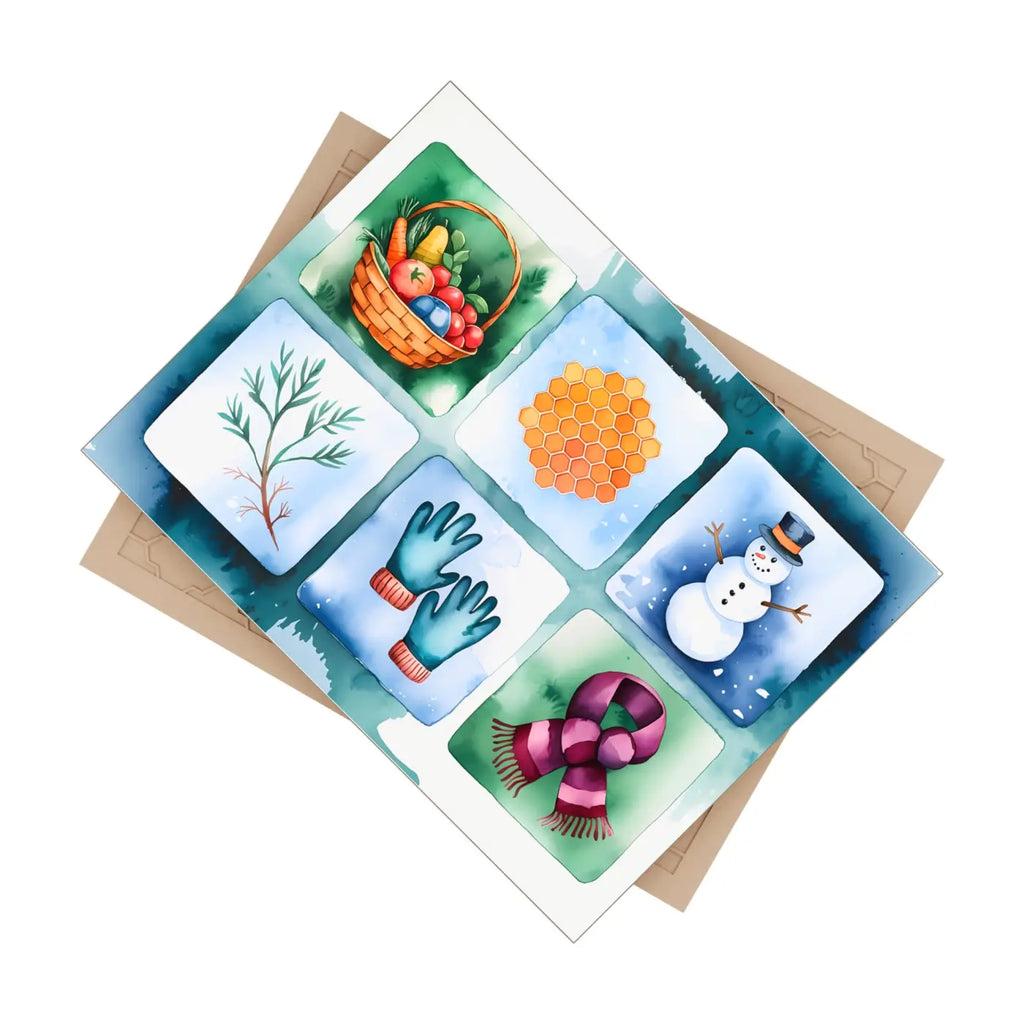 Winter Charm Ceramic Photo Wall Tile - Cozy Snowman Design - DipaliZ