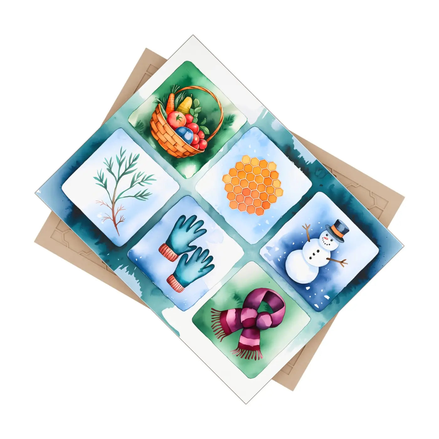 Winter Charm Ceramic Photo Wall Tile - Cozy Snowman Design - DipaliZ