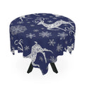 Nordic Winter Snowflake Tablecloth - Deep Navy Polyester - DipaliZ