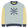 Snowflake Colorblock Knitted Crew Neck Sweater - Winter - DipaliZ