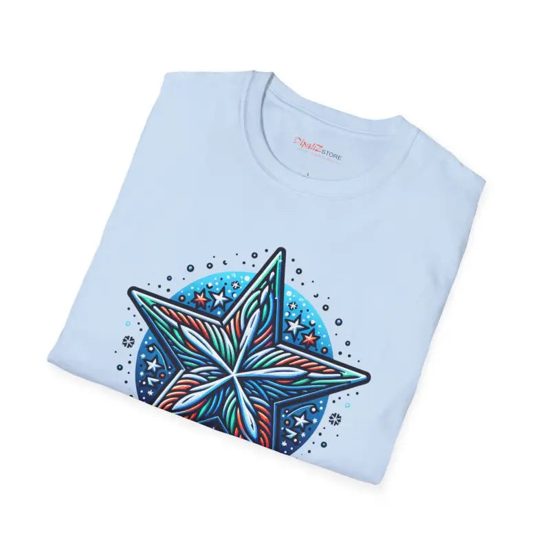 Colorful Star Softstyle T-Shirt - Unisex Winter Tee - DipaliZ