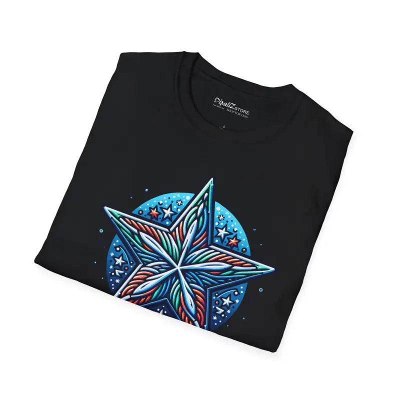 Colorful Star Softstyle T-Shirt - Unisex Winter Tee - DipaliZ