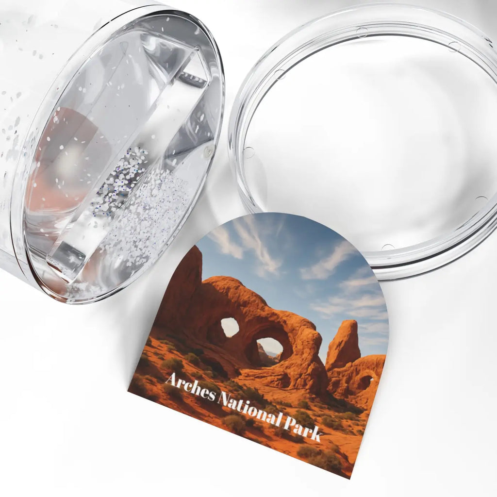 Wonderland Snow Globe - Arches National Park Cozy Winter Magic - DipaliZ