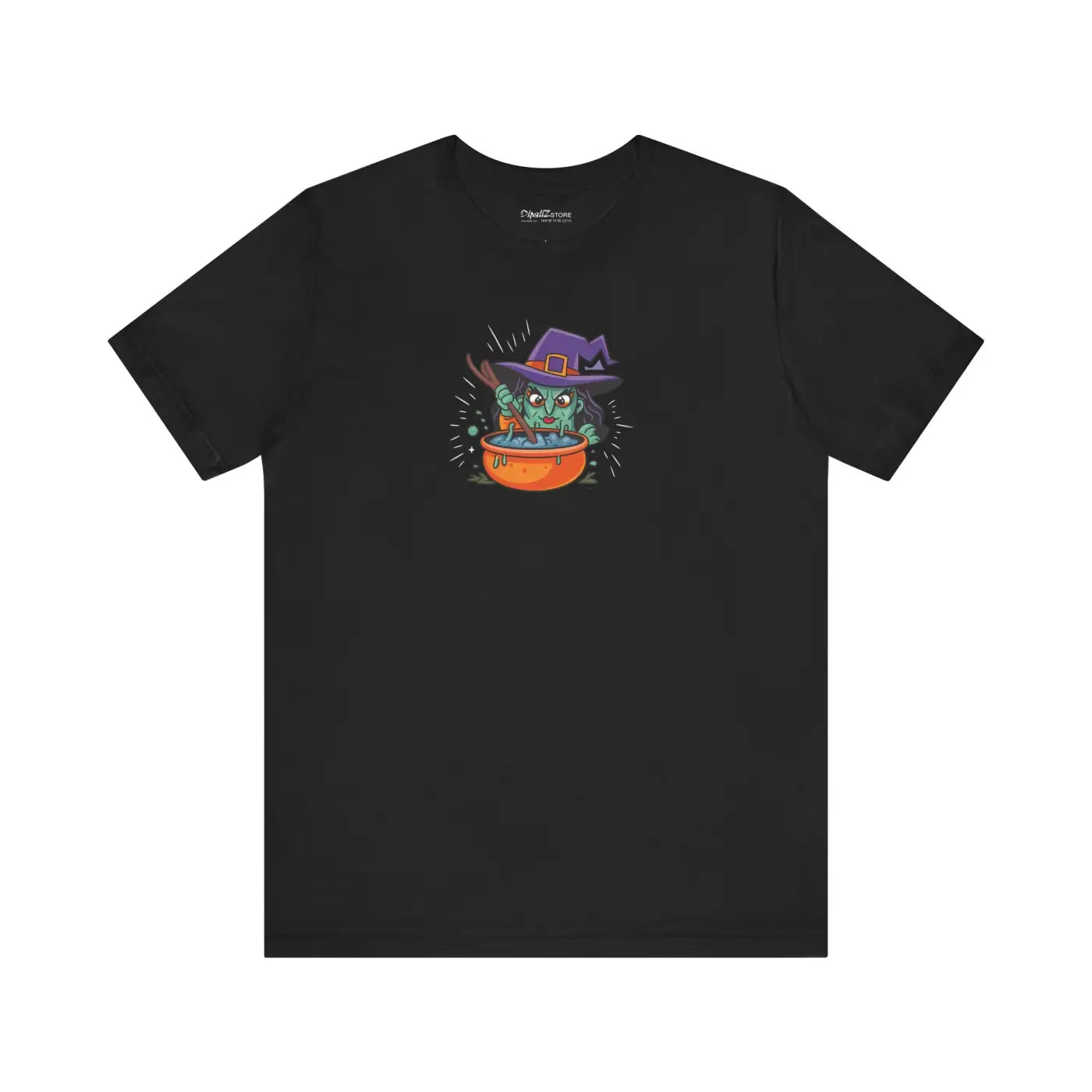 Short Sleeve Witch Tee - Halloween Brewing Magic - DipaliZ