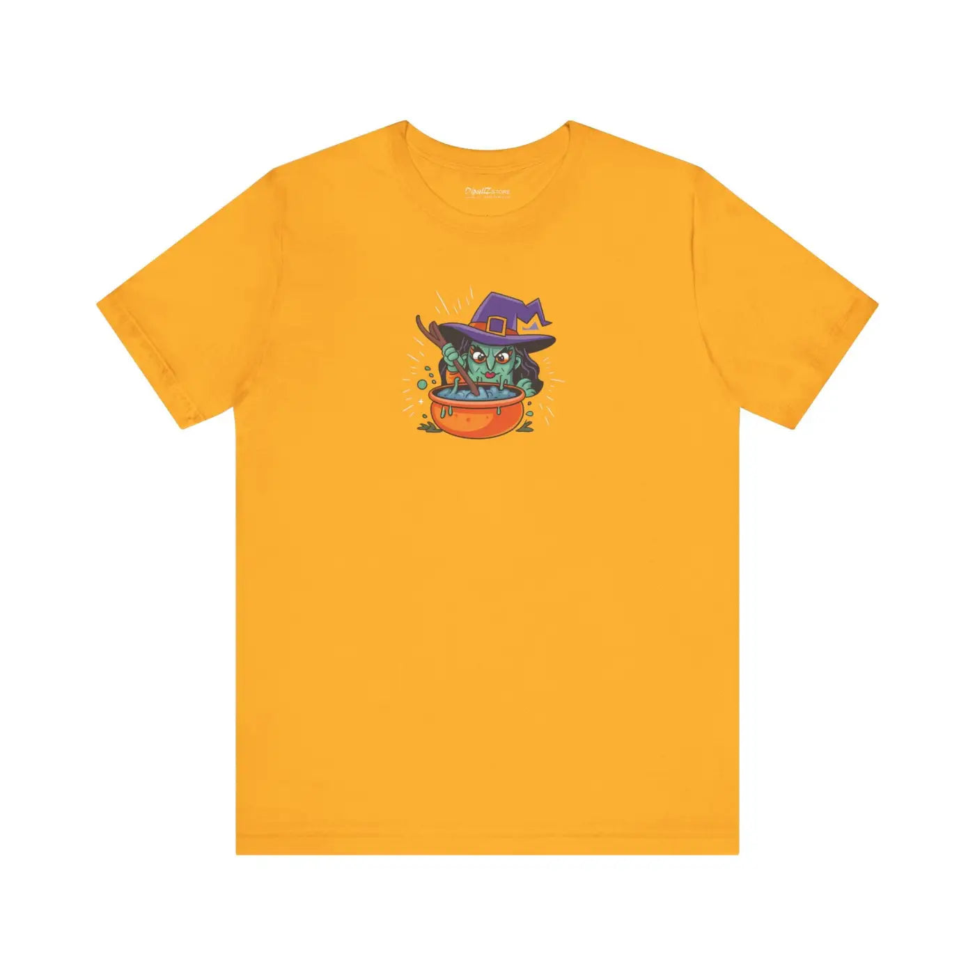 Short Sleeve Witch Tee - Halloween Brewing Magic - DipaliZ