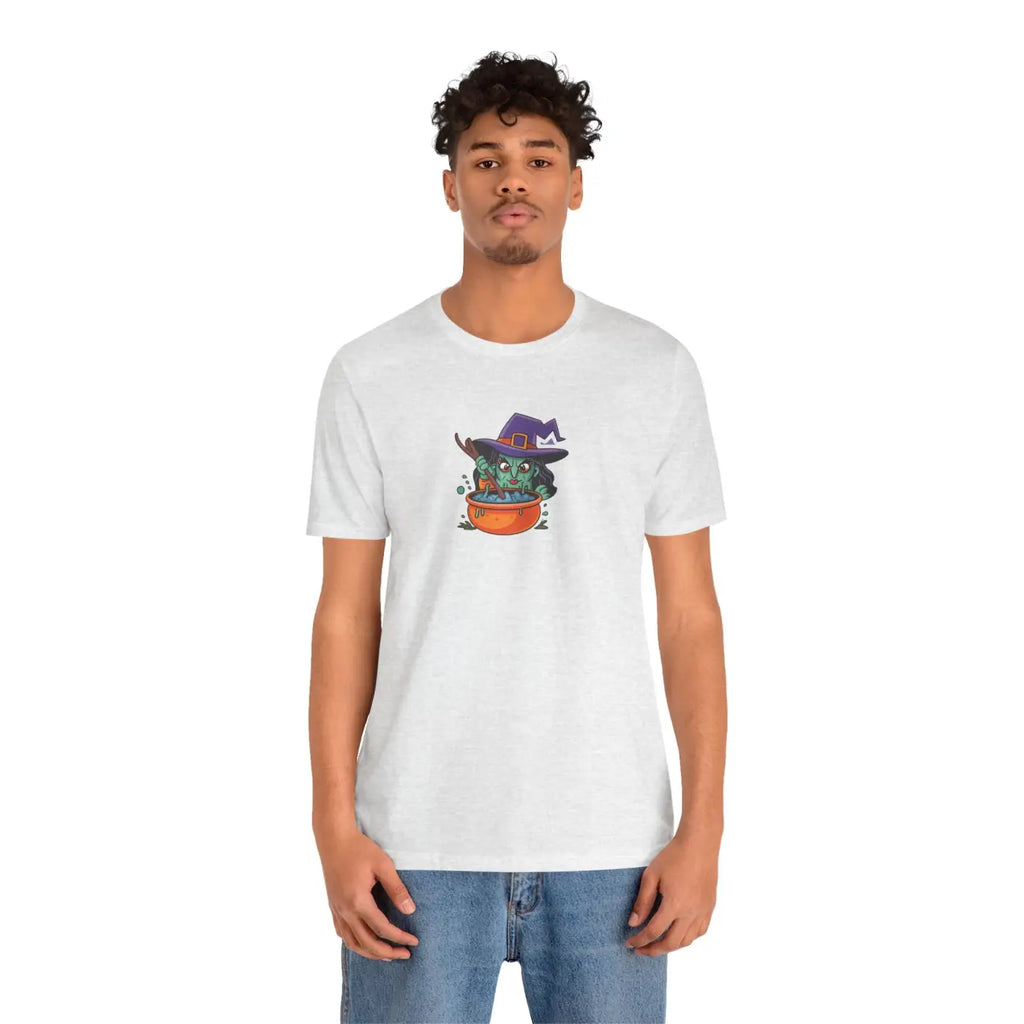 Short Sleeve Witch Tee - Halloween Brewing Magic - DipaliZ