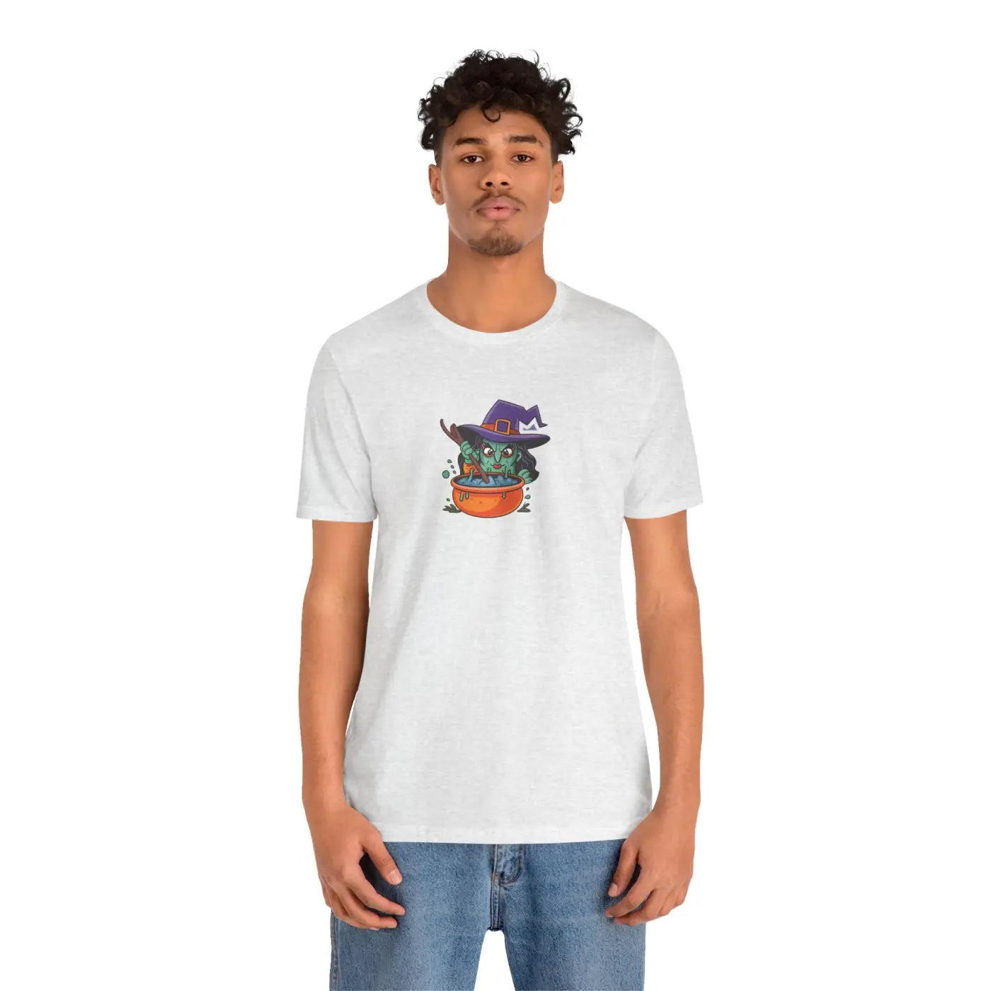 Short Sleeve Witch Tee - Halloween Brewing Magic - DipaliZ