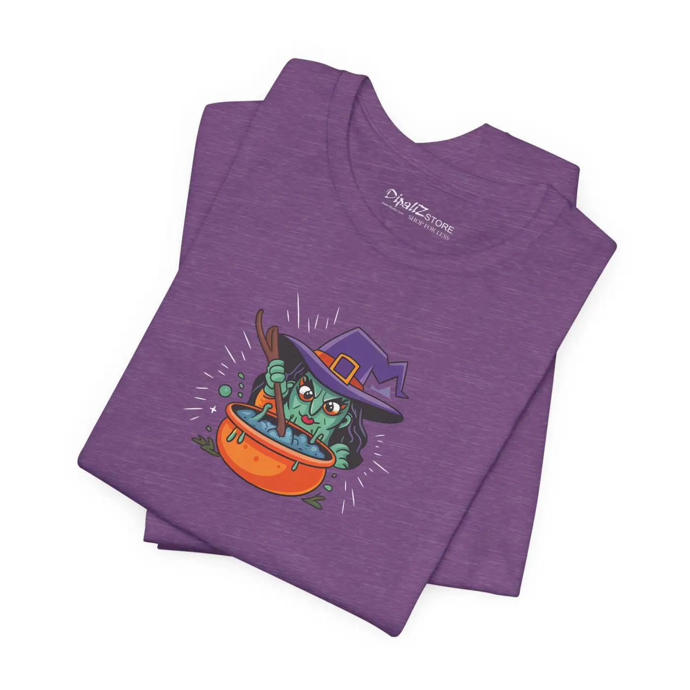 Short Sleeve Witch Tee - Halloween Brewing Magic - DipaliZ