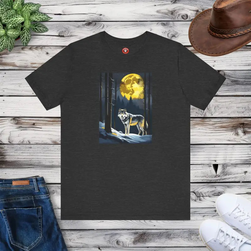 Wolf In Forest Tee - Unisex Jersey Short Sleeve - DipaliZ