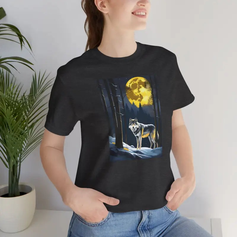 Wolf In Forest Tee - Unisex Jersey Short Sleeve - DipaliZ