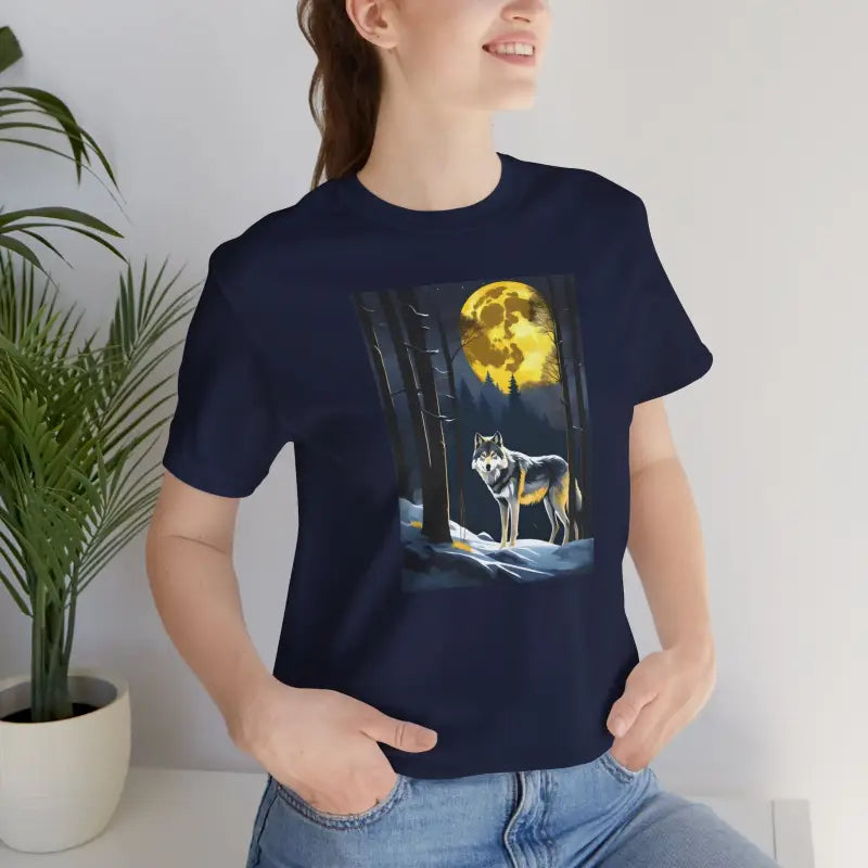 Wolf In Forest Tee - Unisex Jersey Short Sleeve - DipaliZ