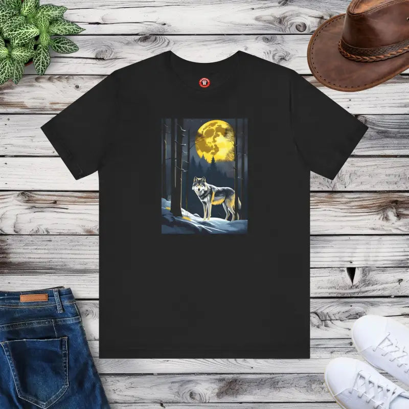 Wolf In Forest Tee - Unisex Jersey Short Sleeve - DipaliZ