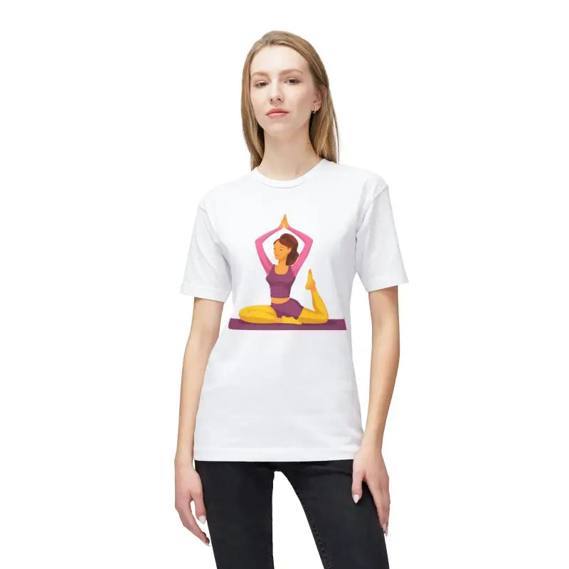 Unisex Yoga Tee - Premium Cotton Comfort Trendy Apparel - DipaliZ